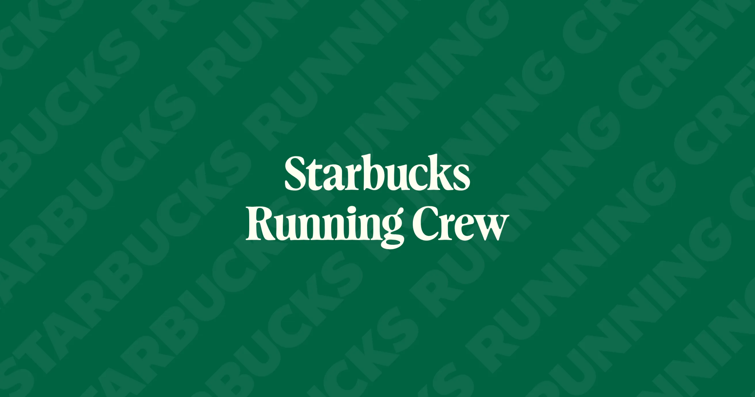 text starbucks running crew na zelenem pozadiu