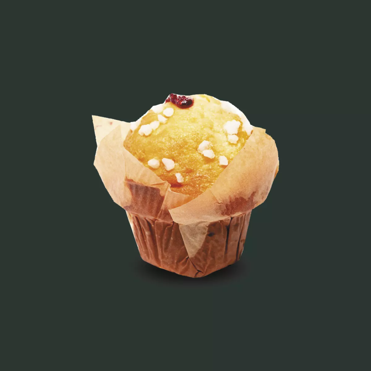 Lemon Flavor Muffin with raspberries