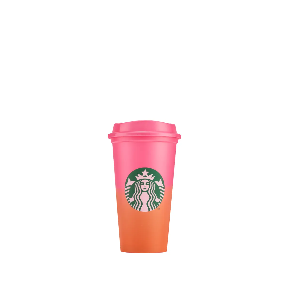 kelímek s ombre efektom od růžovej po oranžovů