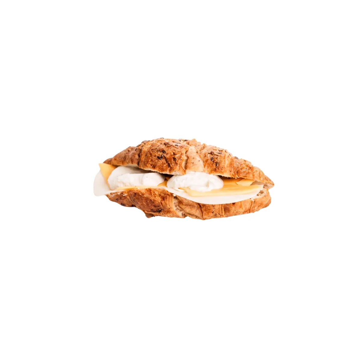 sýrový celozrnný croissant